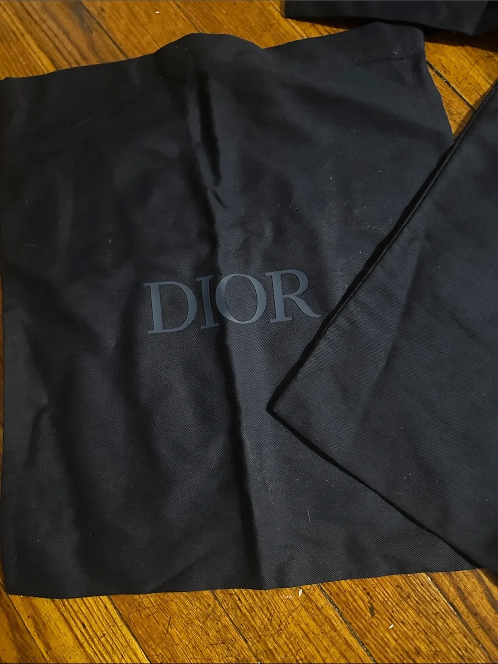 Dior Navy Blue Logo Drawstring Dust Bags - Set of Three
